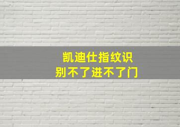 凯迪仕指纹识别不了进不了门