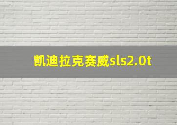 凯迪拉克赛威sls2.0t