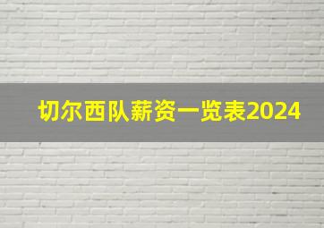 切尔西队薪资一览表2024