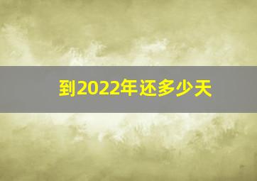 到2022年还多少天