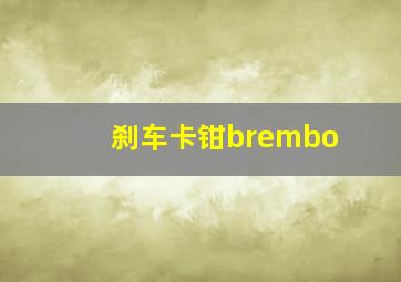 刹车卡钳brembo