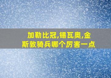 加勒比冠,锡瓦奥,金斯敦骑兵哪个厉害一点