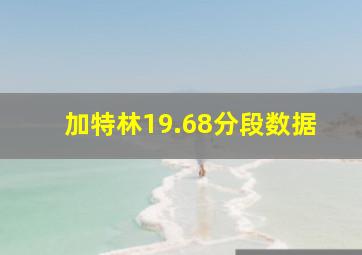 加特林19.68分段数据