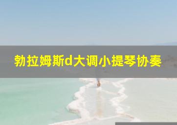 勃拉姆斯d大调小提琴协奏