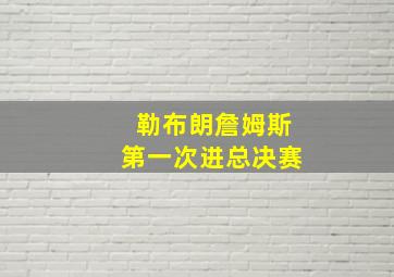 勒布朗詹姆斯第一次进总决赛