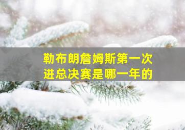 勒布朗詹姆斯第一次进总决赛是哪一年的