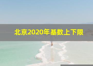 北京2020年基数上下限