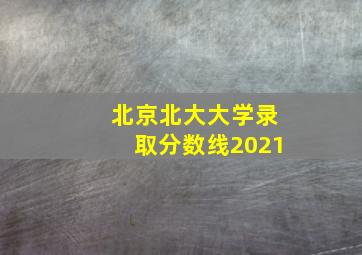 北京北大大学录取分数线2021