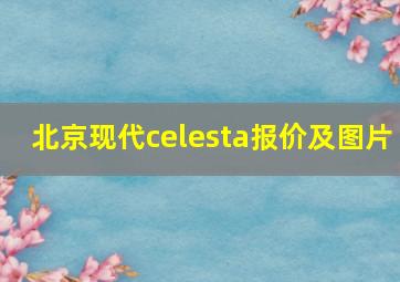 北京现代celesta报价及图片