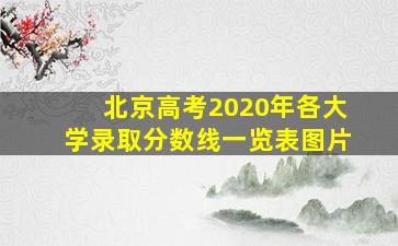 北京高考2020年各大学录取分数线一览表图片