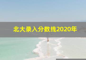 北大录入分数线2020年