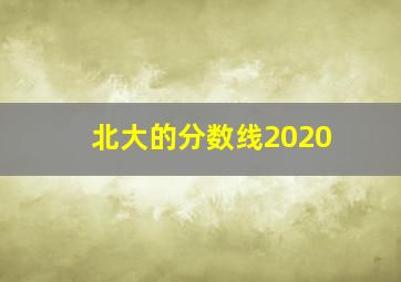 北大的分数线2020