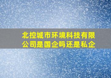 北控城市环境科技有限公司是国企吗还是私企