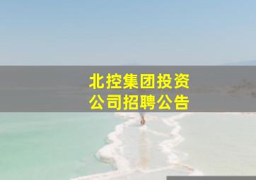 北控集团投资公司招聘公告