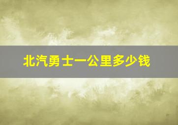 北汽勇士一公里多少钱