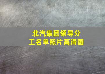 北汽集团领导分工名单照片高清图