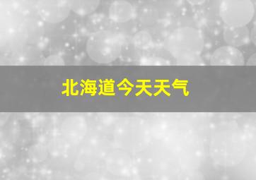 北海道今天天气