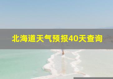 北海道天气预报40天查询