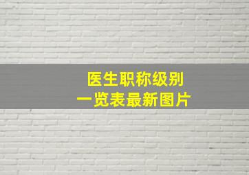 医生职称级别一览表最新图片