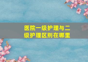 医院一级护理与二级护理区别在哪里