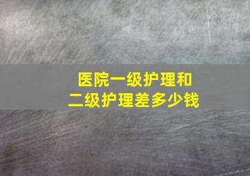 医院一级护理和二级护理差多少钱