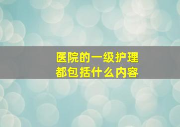 医院的一级护理都包括什么内容