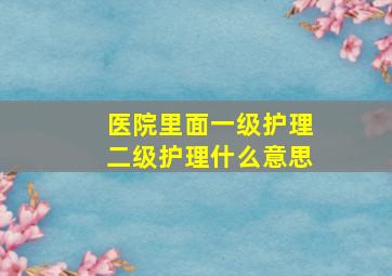 医院里面一级护理二级护理什么意思