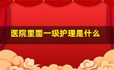 医院里面一级护理是什么