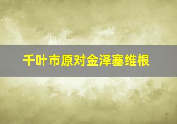 千叶市原对金泽塞维根