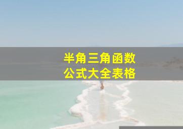 半角三角函数公式大全表格