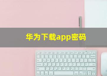 华为下载app密码