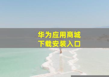 华为应用商城下载安装入口