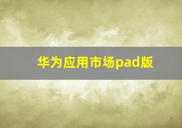 华为应用市场pad版