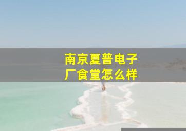 南京夏普电子厂食堂怎么样