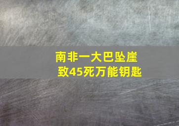 南非一大巴坠崖致45死万能钥匙