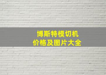 博斯特模切机价格及图片大全