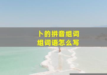 卜的拼音组词组词语怎么写