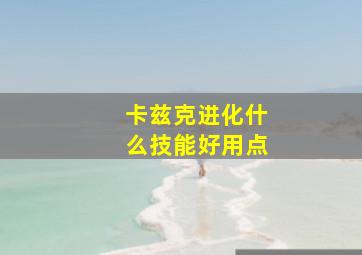 卡兹克进化什么技能好用点