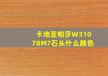 卡地亚帕莎W31078M7石头什么颜色