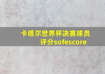 卡塔尔世界杯决赛球员评分sofescore