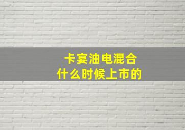 卡宴油电混合什么时候上市的