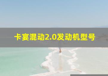 卡宴混动2.0发动机型号