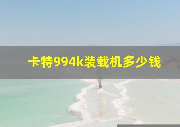 卡特994k装载机多少钱