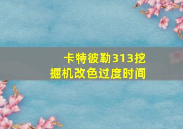 卡特彼勒313挖掘机改色过度时间