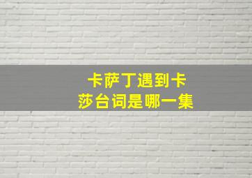 卡萨丁遇到卡莎台词是哪一集