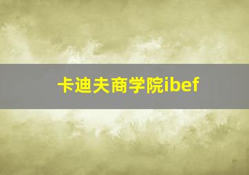 卡迪夫商学院ibef