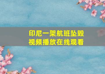 印尼一架航班坠毁视频播放在线观看