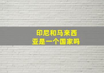 印尼和马来西亚是一个国家吗