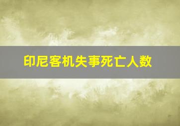 印尼客机失事死亡人数