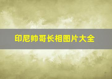 印尼帅哥长相图片大全